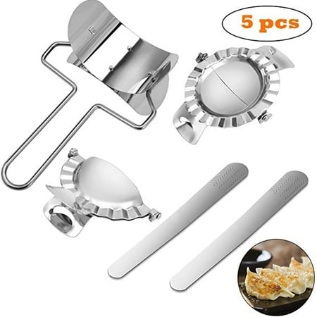 

Stainless Steel Chinese Dumpling Maker Set Skin Maker Molds Cutter Pie Empanadas Press Kitchen New
