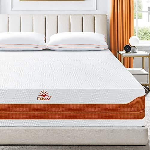 Maxzzz 12inch Copper Memory Foam Mattress, Twin Luxury Gel Bamboo