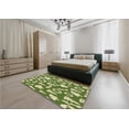 thumbnail image 5 of Ahgly Company Machine Washable Indoor Rectangle Transitional Ginger Brown Green Area Rugs, 2' x 5', 5 of 7