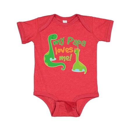 

Inktastic My Papa Loves Me Dinosaur Gift Baby Boy Bodysuit