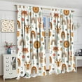 thumbnail image 4 of Kids Colorful Animals Curtains Cute Cartoon Funny Wildlife Rainbow Flower Leaf Art Print for Kids Bedroom Nursery Decor Rod Pocket Blackout Window Drapes 2 Panels 42x54in, 4 of 6