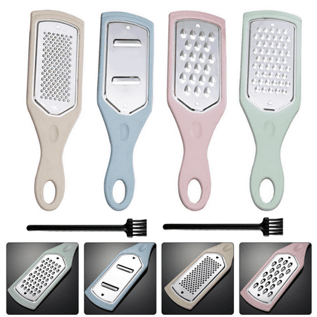 

Professional Cheese Grater Stainless Steel - 6PCS Durable Rust-Proof Metal Lemon Zester Grater with Handle - Flat Handheld Grater for Cheese Chocolate Spices and More