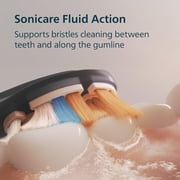 Philips Sonicare 7300 Rechargeable Electric Toothbrush, 3 Brush Head, Black 2000% More Plaque Removal Visual Pressure Sensor, 12 Brush Settings, 21-Day Battery, HX7421/07