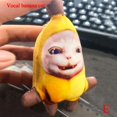 thumbnail image 1 of Pendentif en Peluche Chat Banane Mignon Chat Banane Qui Pleure Porte-Clés Drôle Pendentif Anneau, 1 of 9
