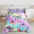 thumbnail image 2 of Homewish Flying Colorful Butterflies 3-Piece Full Size Comforter Sets For Teens Girls Adults Female,Abstract Cheetah Print Bedding Comforter Set,Gradient Ombre Lightweight Bedding Sets, 2 of 8