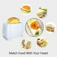 thumbnail image 2 of Diseño compacto para espacios pequeños, tostadora de acero inoxidable, tostado rápido y uniforme, con ranura extra ancha para pan más grueso, 6 configuraciones de tostado y bandeja para migas, 2 of 8