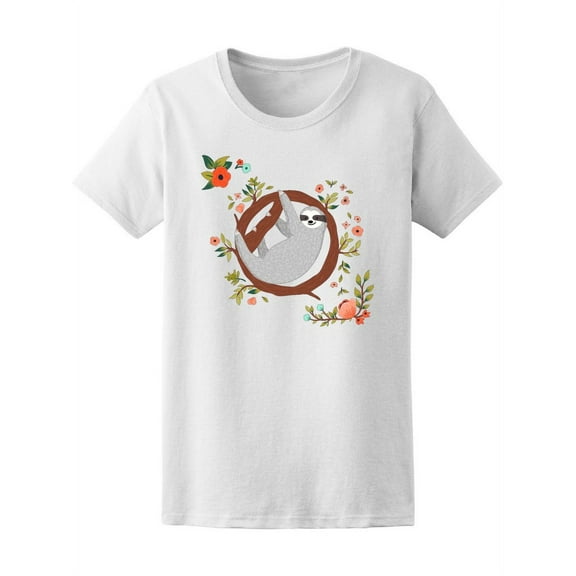 Adorable Sloth Hanging On Tree Tee Women's -Image by Shutterstock