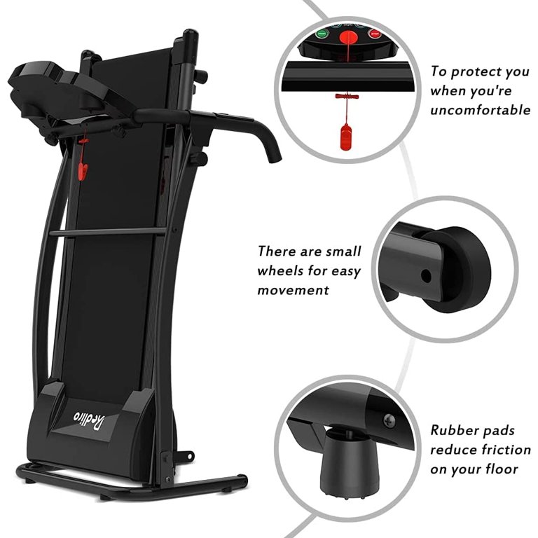 Redliro Folding Treadmills For Home Heart Rate Sensor, 49 OFF