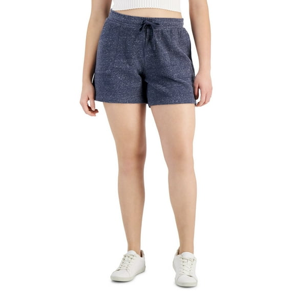 Style & Co Womens French Terry Shorts Indigo Sea Heather S