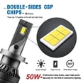 thumbnail image 2 of Bombillas LED H7 para faros delanteros, 90 W, 16&nbsp;000 LM, kit de conversión de faros LED, 6500 K, blanco frío, para automóviles, 12 V, paquete de 2, 2 of 5