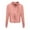 Pink, variant on QHFBli Women Jacket Full Zip UP Workout Athletic Cropped Jacket wIth Thumb Holes Running Yoga Sportswear