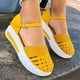 thumbnail image 1 of Sandalias casuales de mujer con hebilla tejida hueca de suela gruesa de primavera y verano Wmkox8yii  shjk2964, 1 of 2