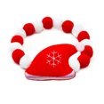 thumbnail image 1 of 1PC Christmas Decorate Pet Bowtie Dog Deer Hair Ball Pet Puppy Adjustable Snowman Necktie Collar for Small Large Dog Accessories, 1 of 5