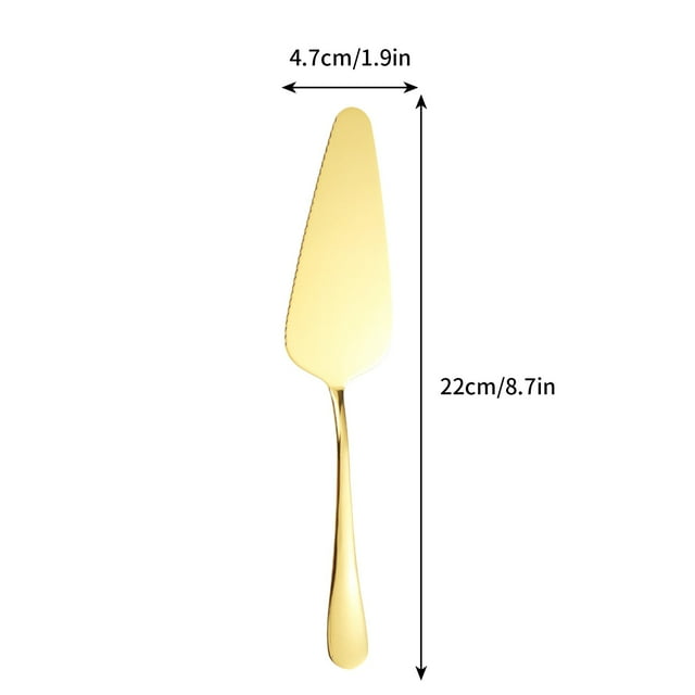 Dvruxg Stainless Steel Cake Server Multi-Purpose Pizza Spatula Serrated Edge Baking Tool
