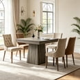 thumbnail image 5 of Fnova 31.5" Square Farmhouse Dining Table, Wood Coffee Table for 4 People, Modern Kitchen Table for Dining Room, Gray (Chairs Not Included), 5 of 16