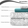 thumbnail image 2 of Lux Decor Collection Microfiber Twin Bed Sheets Set, 4 Pc Bedding Sheet Set - White Gray, 2 of 7