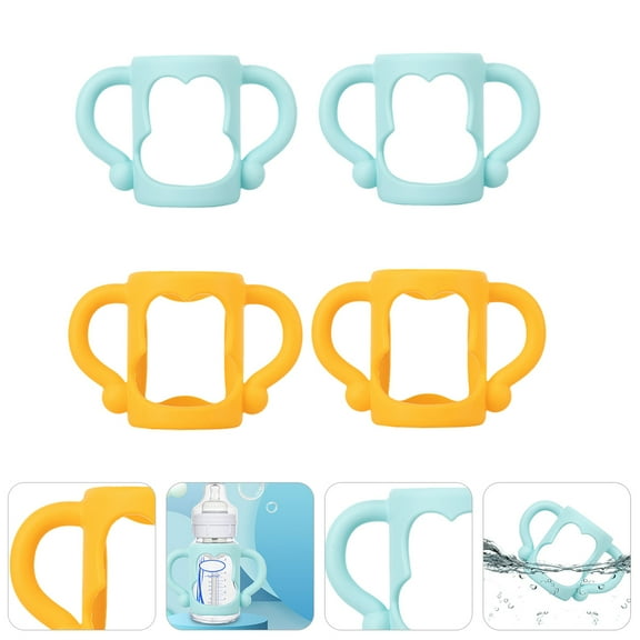 FOLOYORI Handles for Baby Bottles Feeding Bottle Handle Silicone 4Pcs 4.21x2.75x1.85in