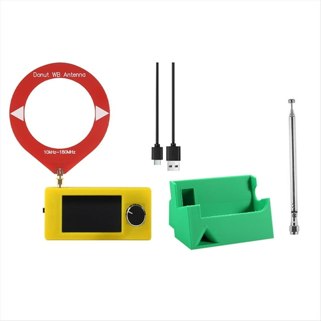 Kit de Mini Receptor de Radio SI4732 con Soporte y Antena, 10-180 MHz, Pantalla de 1,9 Pulgadas, Radio de Corta SI4732 FM/AM/LSB/USB.