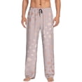 thumbnail image 2 of Lsque Rose Gold Abstract Spots 1 Print Men's Pajama Pants, Lounge Pant - Comfortable Home Wear,Elastic Waistband, Stylish Design-Small, 2 of 9