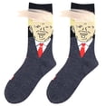 thumbnail image 1 of Calcetines Trump con pelo, calcetines de compresión faciales Trump, novedad, calcetines Trump de pelo falso 3D, calcetines de estilo callejero a la moda para hombres y mujeres, 1 of 5