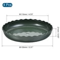 thumbnail image 2 of Uxcell Plastic Wave Round Plant Pot Saucer Flower Drip Tray 4pcs Green 5.3", 2 of 5