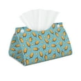 thumbnail image 2 of Lsque Lemon Ice Cream Printed Long Tissue Box Cover Holder, Facial Paper Organizer Dispenser,Triangle with Bottom Belt, PVC Leather Decorative Organizer, 2 of 9