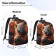 thumbnail image 2 of Disketp Cute Maple Leaf Koala print Canvas Backpack Lightweight Travel Daypack Student Rucksack Laptop Backpack-Small, 2 of 5