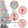 thumbnail image 5 of Milltown Merchants Multicolored Lights Mini Christmas Tree, Ceramic Silver, 15.5", 5 of 5