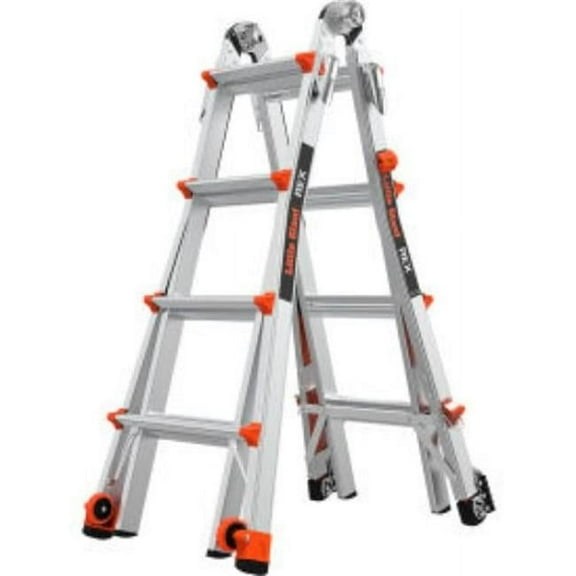 Little Giant Ladders B3145016 Rex Articulated Extendable Ladder - Aluminum - Silver - 4 ft. Type IA - 300 lbs