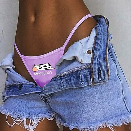 

Jsaert Women s Funny Printing Plus Size Solid Color High Waist Physiological Underwear