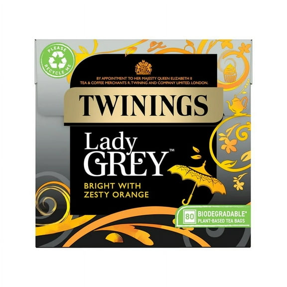 Twinings Lady Grey Tea Bags 80 Pack 200g, Imported from Britain