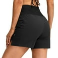thumbnail image 6 of REALiKUN Women's Athletic Shorts 6" High Waisted Stretchy Bermuda Shorts Quick Dry Summer Casual Shorts, 6 of 6