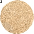 thumbnail image 2 of Ludlz Corn Water Grass Handmade Weave Round Coaster Pad Mat Heat Insulation Placemat, 2 of 7