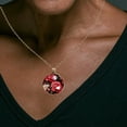 thumbnail image 3 of Roses Necklace Personalized Custom Photo Round Pendant Adjustable Stainless Steel Necklaces with Gift Box for Men Women Mothers Valentine's Jewelry Gift, 3 of 6