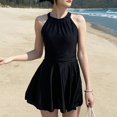 thumbnail image 2 of Sngxgn Women's Racerback Swimsuit Bathing Suit(Black,One Size), 2 of 6