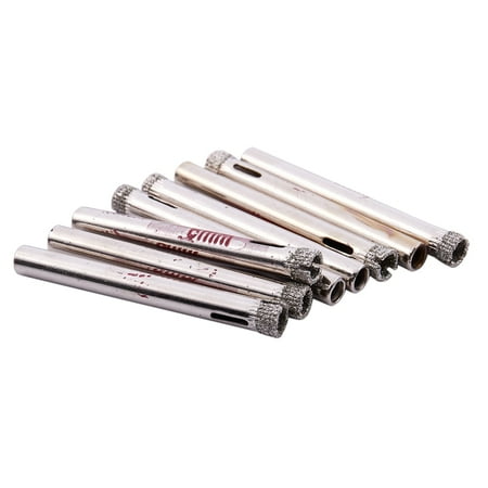

8 Pcs 6mm Dia Diamond Coated Drill Bit Tile Ceramic Glass Hole Saws