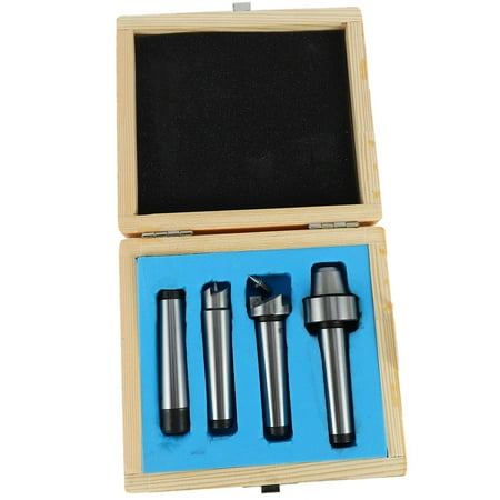 

4Pcs/Set Mt2 Live Center Drive Spur Driver Dead Center With Wooden Case For Metalworking Wood Lathe Turning