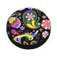 thumbnail image 3 of XMXY Indian Floral Geometric Flower Spare Tire Cover, Universal Waterproof Cover for Jeep RV Tire Wheel Protection, 14 inch, 3 of 8