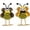 Z-2PCS,A&B, variant on 1pcs Bee Elements Featherly Friends Birds Decoration – Honey Bee Decorations for Home, Spring Tabletop Decor, Bee Figurines for Tiered Tray, Farmhouse Style Bumblebee Ornaments