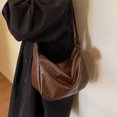 thumbnail image 3 of Vegan Leather Tote Bag, Stylish Foldable Shoulder Purse for Work or Travel, 3 of 6