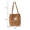 thumbnail image 2 of Bolso Monedero Tote Pana Estética S Retro Gran Capacidad para Colegialas, 2 of 9