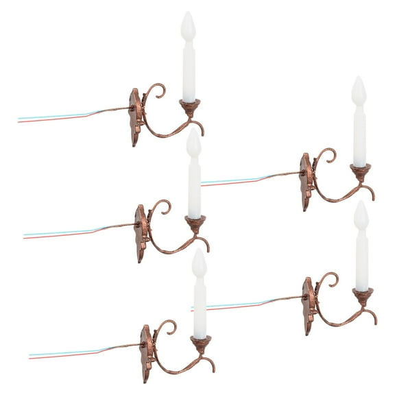 ADDHAT Garden Decoration Landscape Lamp Mini House Wall Lamps 5Pcs 1.26X0.75X0.39in