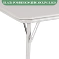 thumbnail image 1 of 3 Piece Foldable Table and Chair Set, Portable Upholstered Card Table and Chair, Metal Frame Folding Children Activity’s Table and Chair Set for Dining Room, Playroom, Living Room, Beige, 1 of 8