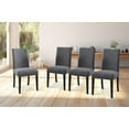thumbnail image 7 of New Classic Furniture Crispin Solid Wood Dining Chair in Granite Gray (Set of 4), 7 of 7