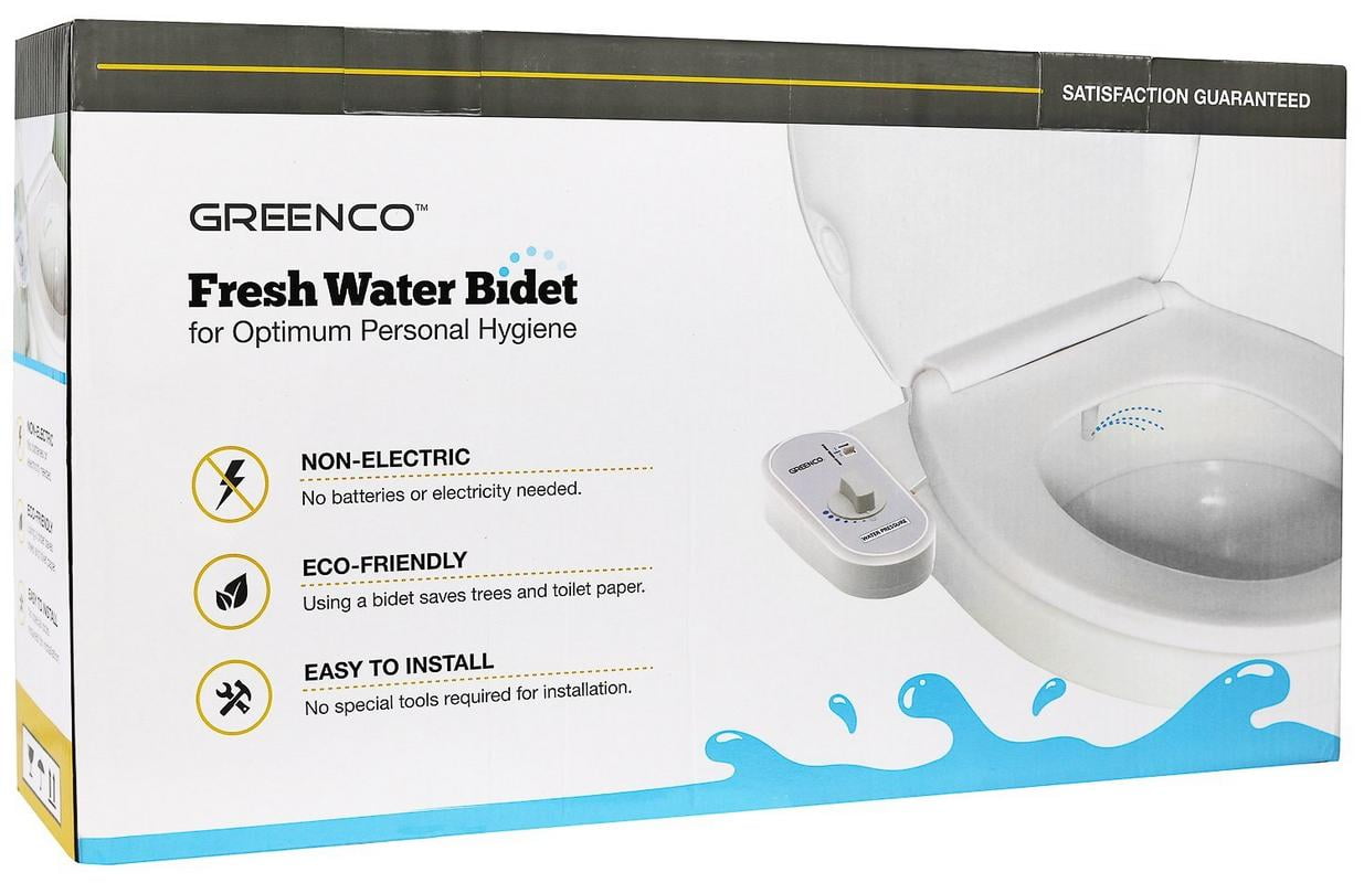 Toilet Seat Attachment Fresh Water Spray Non Electric Bidet R New R3B6