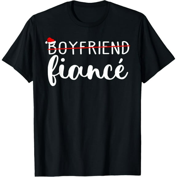 Premium model-Unisex-100% cotton-Fiance Fiancee Engaged Couples Matching Christmas Pajama T-Shirt