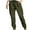 Olive Green-C, variant on Odeerbi Cargo Pants for Women Trendy Plus Size Drawstring 2025 Casual Solid Elastic Waist Pocket Loose Pants Olive Green