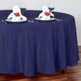 thumbnail image 6 of BalsaCircle 108" Round Polyester Tablecloth Wedding Table Linens Navy Blue, 6 of 8