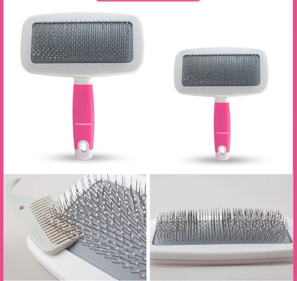 pink dog brush