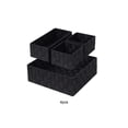 thumbnail image 4 of Organizador de cajones de 4 piezas, portátil, tejido, hecho a mano, para el hogar, armario, caja de almacenamiento de ropa, accesorios divisores Almacenamiento y organización del hogar Negro Bewildely HA066698-01, 4 of 6